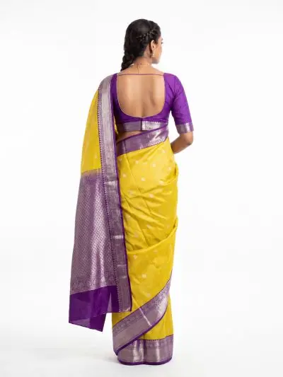 Yellow Colour Art Silk Saree