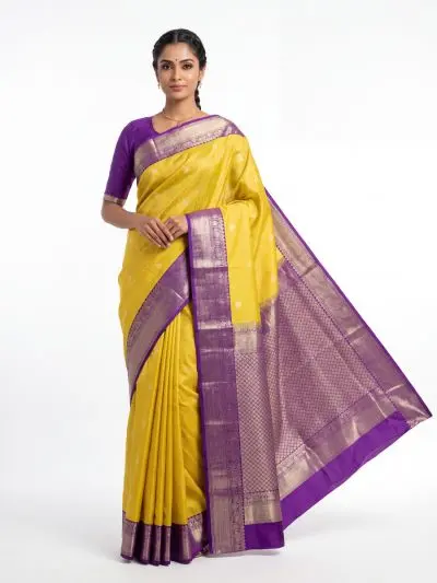 Yellow Colour Art Silk Saree
